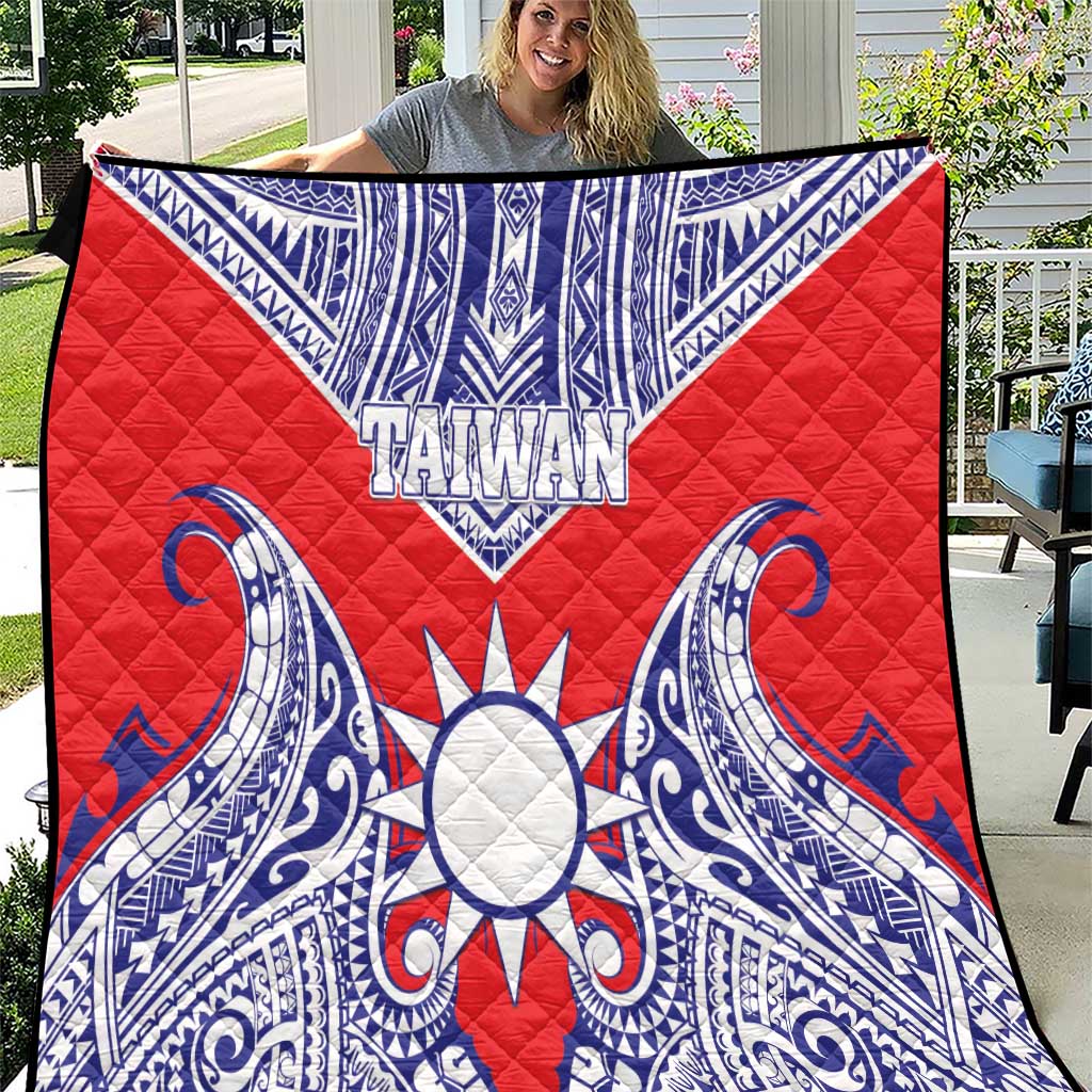 Taiwan Quilt Austronesian Tribal Tattoo Red - Polynesian Pride