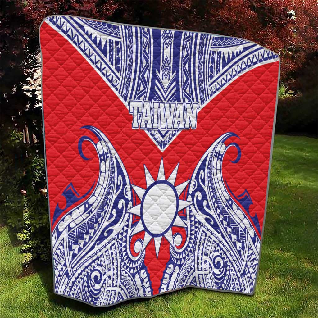 Taiwan Quilt Austronesian Tribal Tattoo Red - Polynesian Pride