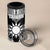 Personalised Taiwan 4 in 1 Can Cooler Tumbler Austronesian Tribal Tattoo Black - Polynesian Pride