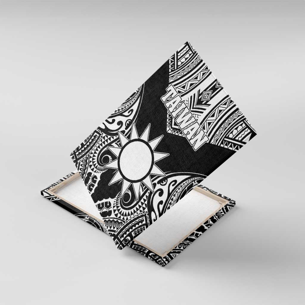 Taiwan Canvas Wall Art Austronesian Tribal Tattoo Black - Polynesian Pride