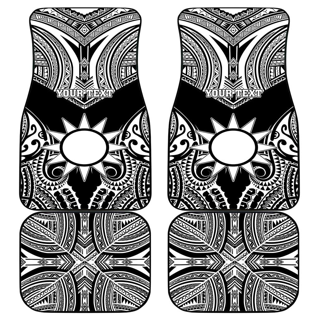 Taiwan Car Mats Austronesian Tribal Tattoo Black - Polynesian Pride