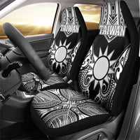 Taiwan Car Seat Cover Austronesian Tribal Tattoo Black - Polynesian Pride