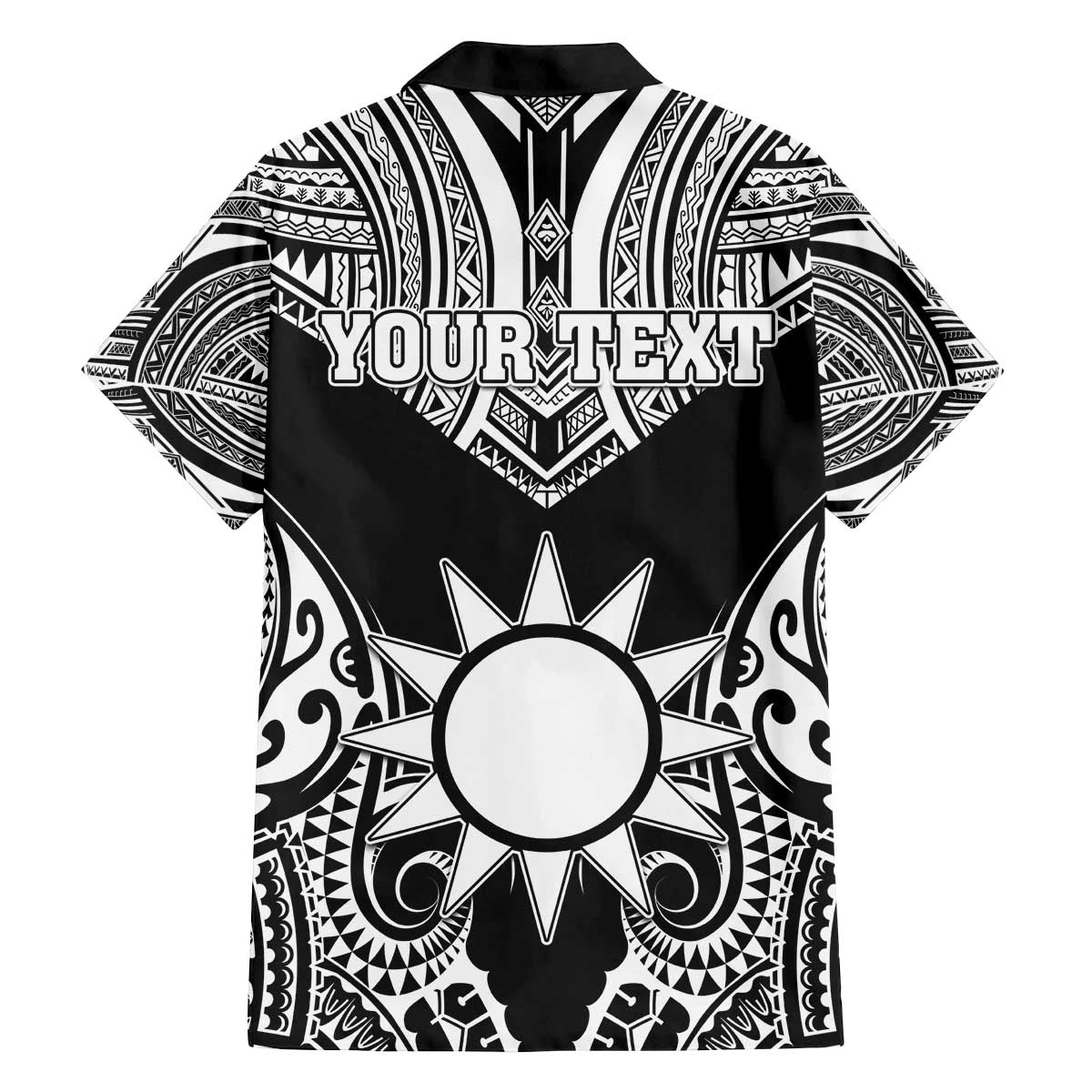 Personalised Taiwan Family Matching Off The Shoulder Long Sleeve Dress and Hawaiian Shirt Austronesian Tribal Tattoo Black - Polynesian Pride