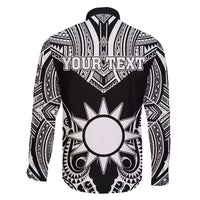 Personalised Taiwan Family Matching Tank Maxi Dress and Hawaiian Shirt Austronesian Tribal Tattoo Black - Polynesian Pride