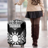Taiwan Luggage Cover Austronesian Tribal Tattoo Black - Polynesian Pride