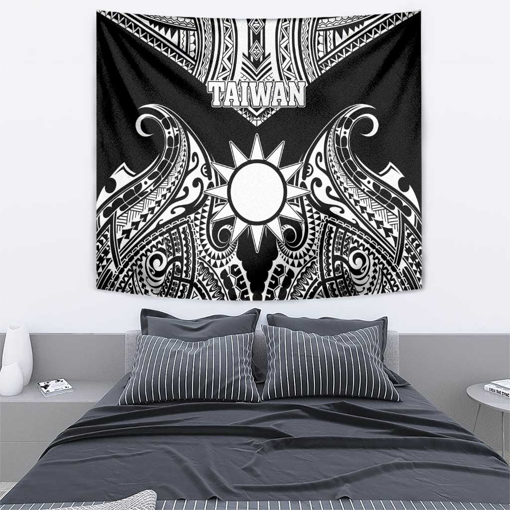 Taiwan Tapestry Austronesian Tribal Tattoo Black - Polynesian Pride