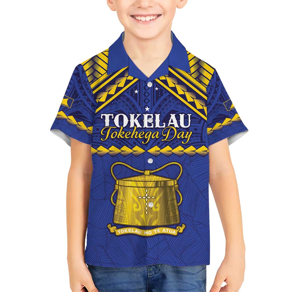 Personalised Tokelau Happy Tokehega Day Family Matching Tank Maxi Dress and Hawaiian Shirt Polynesian Tribal Tattoo