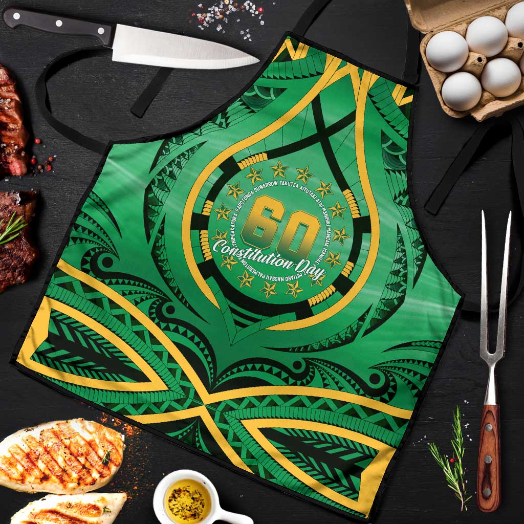 Cook Islands Constitution Day Apron 60th Anniversary LT05 Green - Polynesian Pride