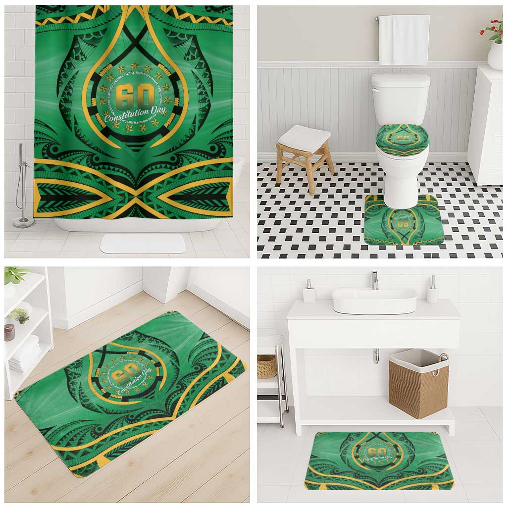 Cook Islands Constitution Day Bathroom Set 60th Anniversary - Polynesian Pride