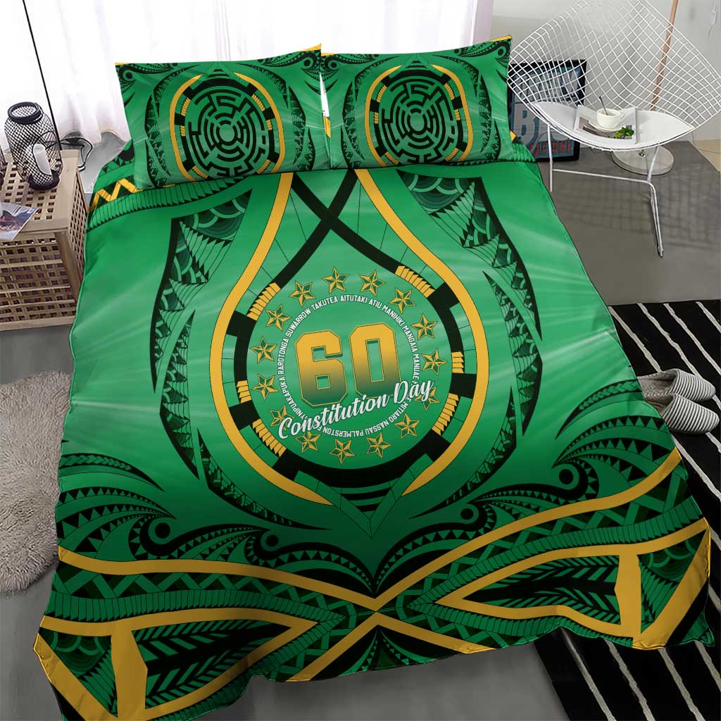 Cook Islands Constitution Day Bedding Set 60th Anniversary - Polynesian Pride
