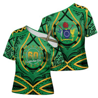 Cook Islands Constitution Day Cross Shoulder Shirt 60th Anniversary - Polynesian Pride