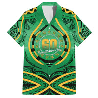 Cook Islands Constitution Day Family Matching Off The Shoulder Long Sleeve Dress and Hawaiian Shirt 60th Anniversary - Polynesian Pride