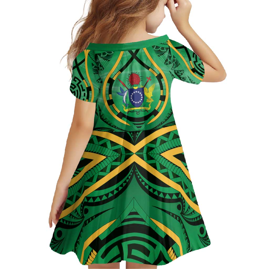 Cook Islands Constitution Day Family Matching Summer Maxi Dress and Hawaiian Shirt 60th Anniversary - Polynesian Pride
