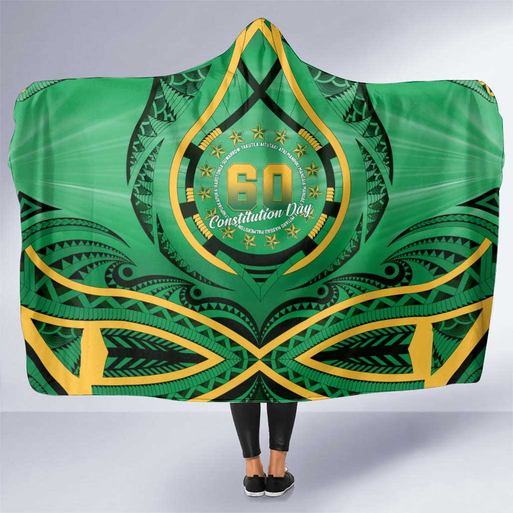 Cook Islands Constitution Day Hooded Blanket 60th Anniversary - Polynesian Pride