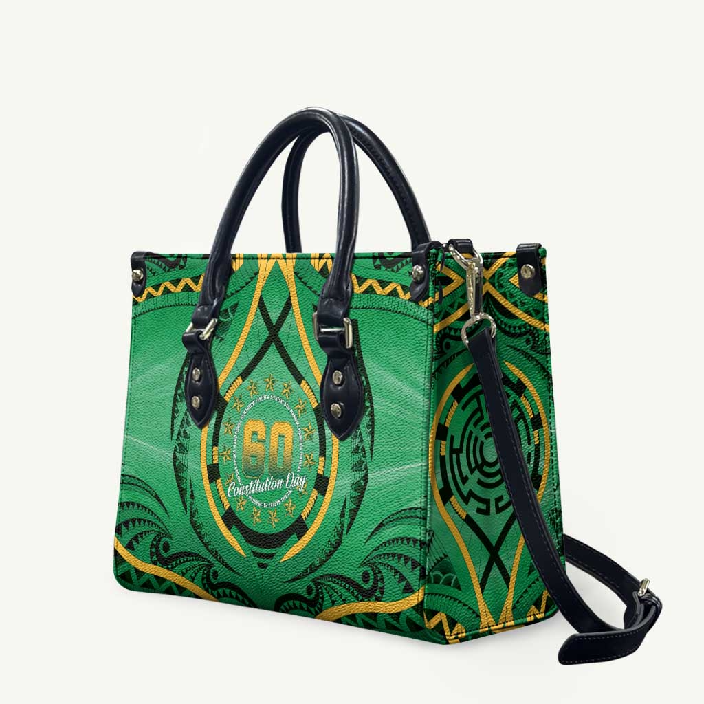 Cook Islands Constitution Day Leather Bag 60th Anniversary - Polynesian Pride