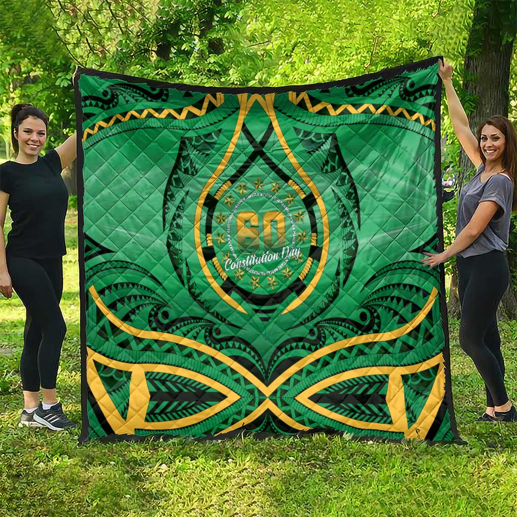 Cook Islands Constitution Day Quilt 60th Anniversary - Polynesian Pride