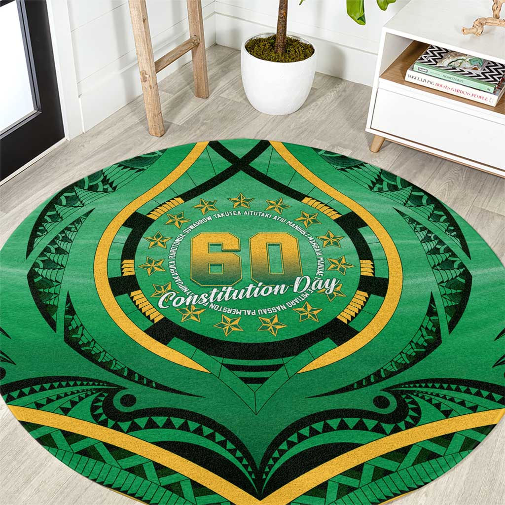 Cook Islands Constitution Day Round Carpet 60th Anniversary - Polynesian Pride