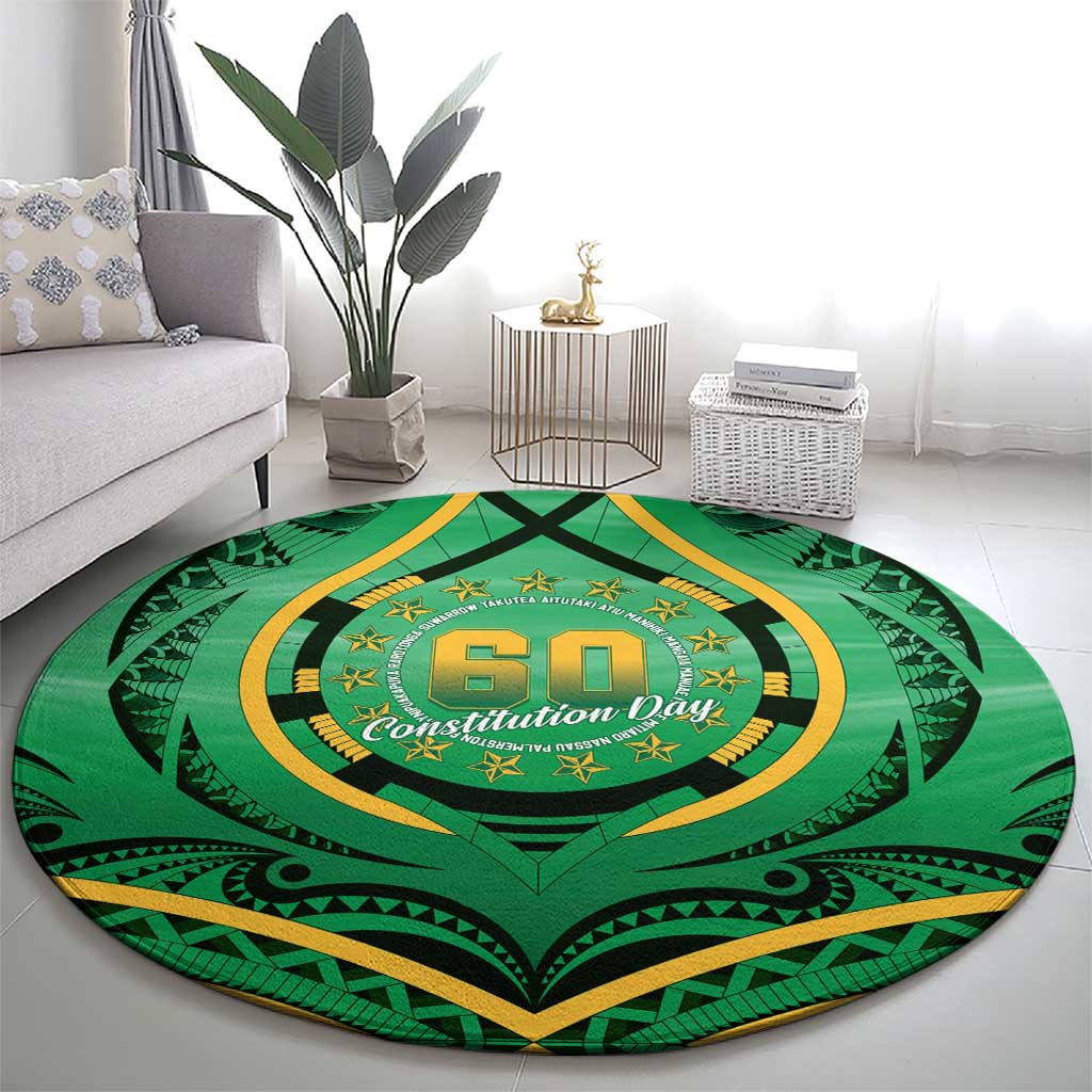 Cook Islands Constitution Day Round Carpet 60th Anniversary - Polynesian Pride