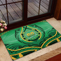 Cook Islands Constitution Day Rubber Doormat 60th Anniversary - Polynesian Pride