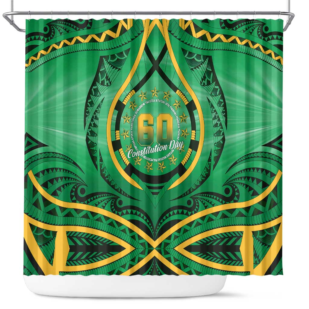 Cook Islands Constitution Day Shower Curtain 60th Anniversary - Polynesian Pride