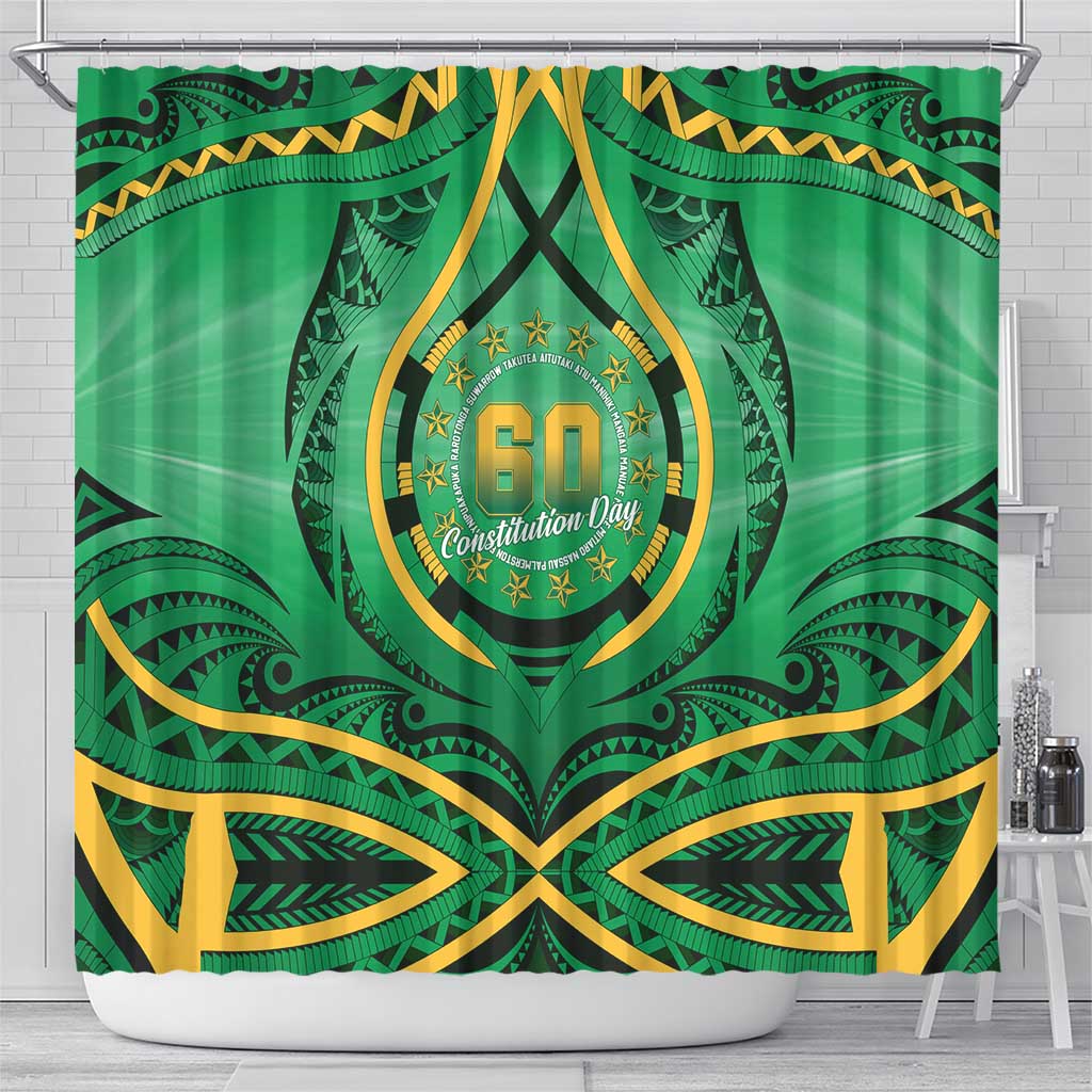 Cook Islands Constitution Day Shower Curtain 60th Anniversary - Polynesian Pride