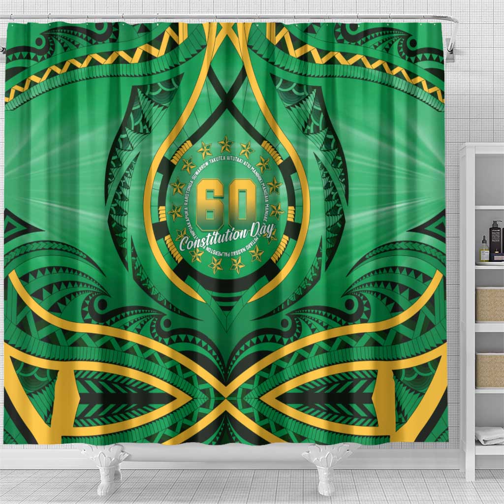 Cook Islands Constitution Day Shower Curtain 60th Anniversary - Polynesian Pride