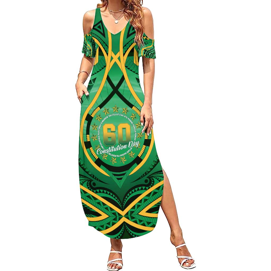 Cook Islands Constitution Day Summer Maxi Dress 60th Anniversary - Polynesian Pride