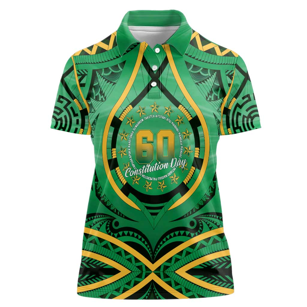 Cook Islands Constitution Day Women Polo Shirt 60th Anniversary - Polynesian Pride