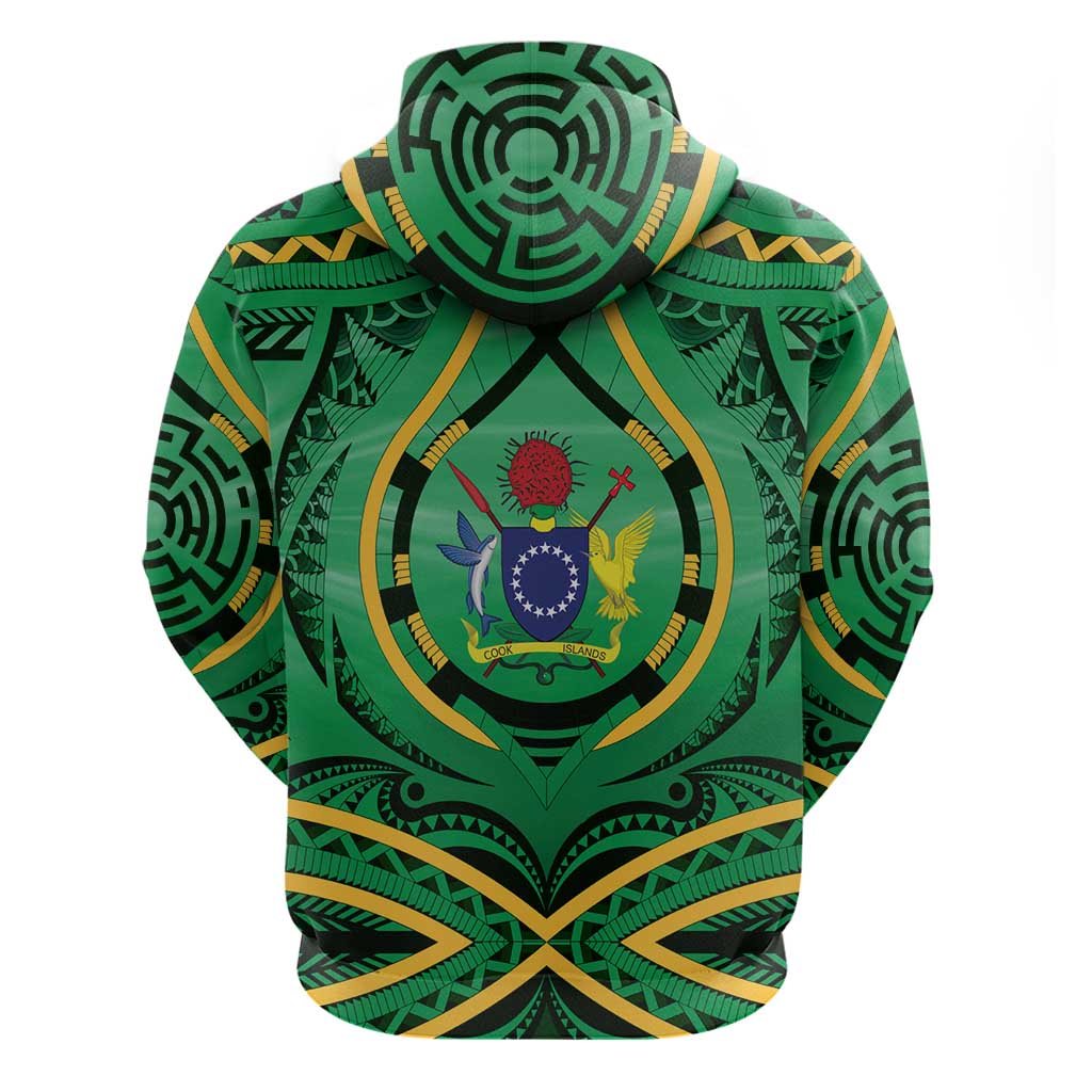 Cook Islands Constitution Day Zip Hoodie 60th Anniversary - Polynesian Pride
