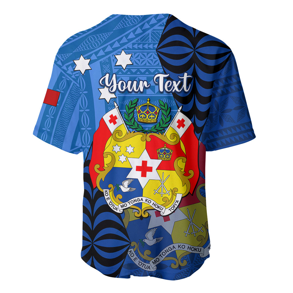 Personalized Tonga Vavau Baseball Jersey Humpback Whale Coat Of Arms With Ngatu Pattern LT05 - Polynesian Pride