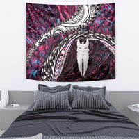 New Zealand Aotearoa Tapestry Maori Hei Rehua Paua Shell Glitter Pink LT05 - Polynesian Pride