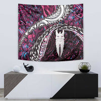 New Zealand Aotearoa Tapestry Maori Hei Rehua Paua Shell Glitter Pink LT05 - Polynesian Pride