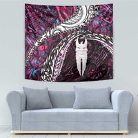 New Zealand Aotearoa Tapestry Maori Hei Rehua Paua Shell Glitter Pink LT05 - Polynesian Pride
