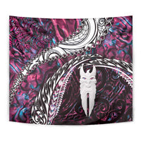 New Zealand Aotearoa Tapestry Maori Hei Rehua Paua Shell Glitter Pink LT05 - Polynesian Pride