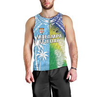 Personalised Happy Malampa Fiji Day Men Tank Top Half Mix Style