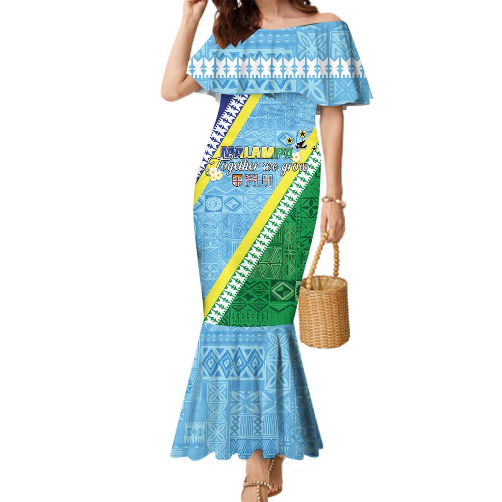 Love Malampa Fiji Day Family Matching Mermaid Dress and Hawaiian Shirt Together We Grow