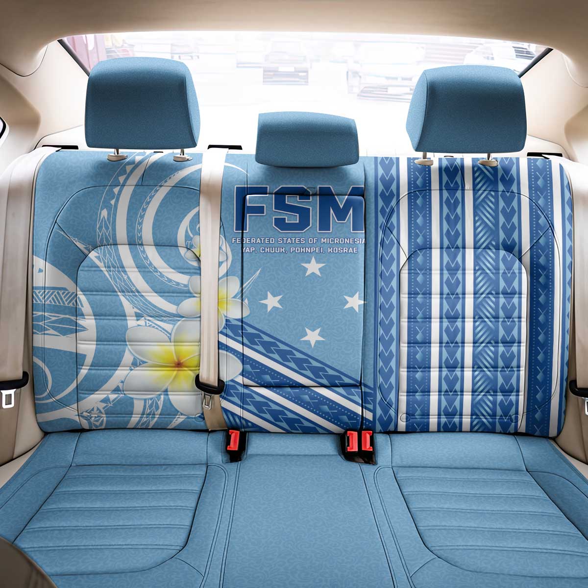 Federated States of Micronesia Back Car Seat Cover Happy 38th Independence Anniversary