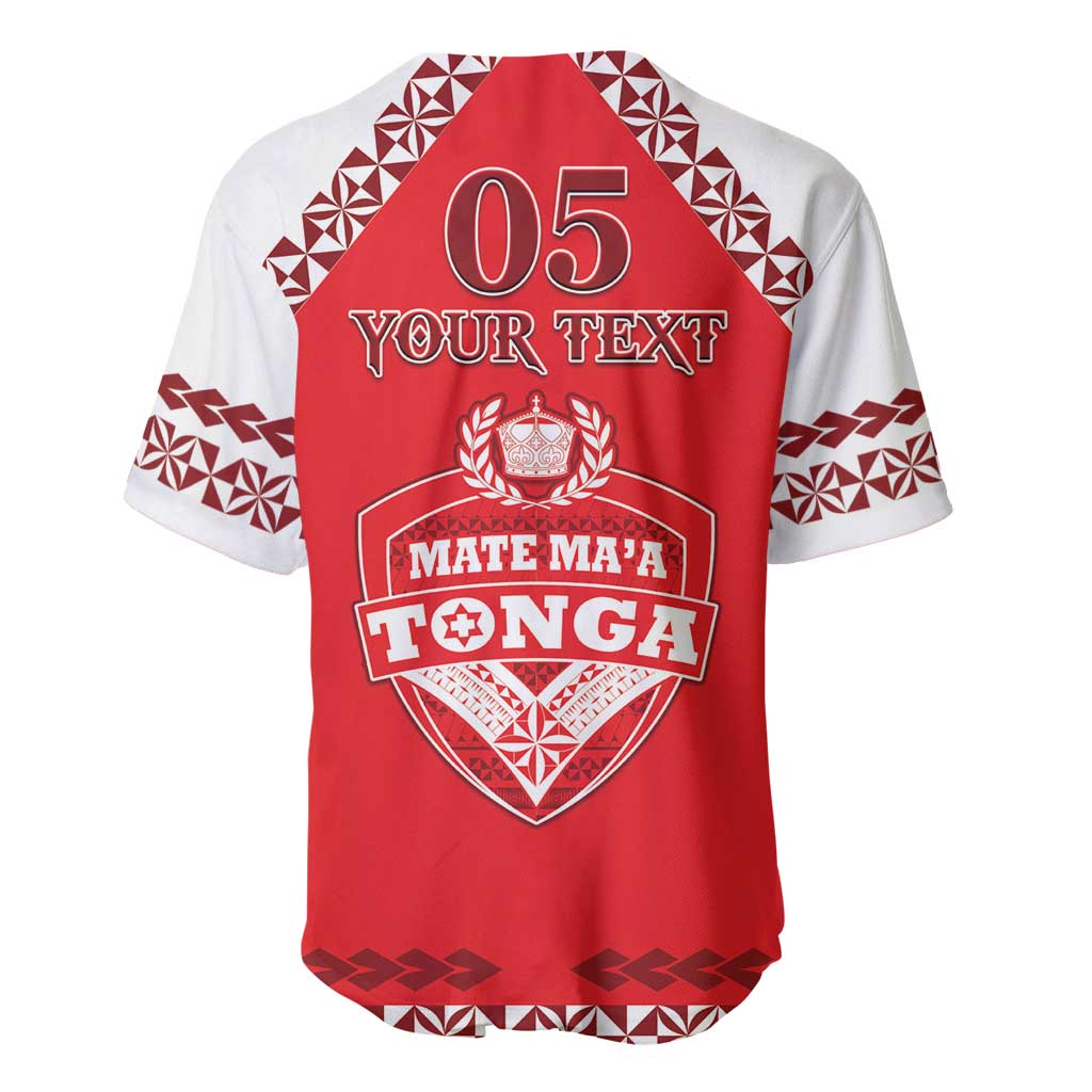 Custom Tonga Mate Maa Rugby Baseball Jersey Go Champions LT05 - Polynesian Pride