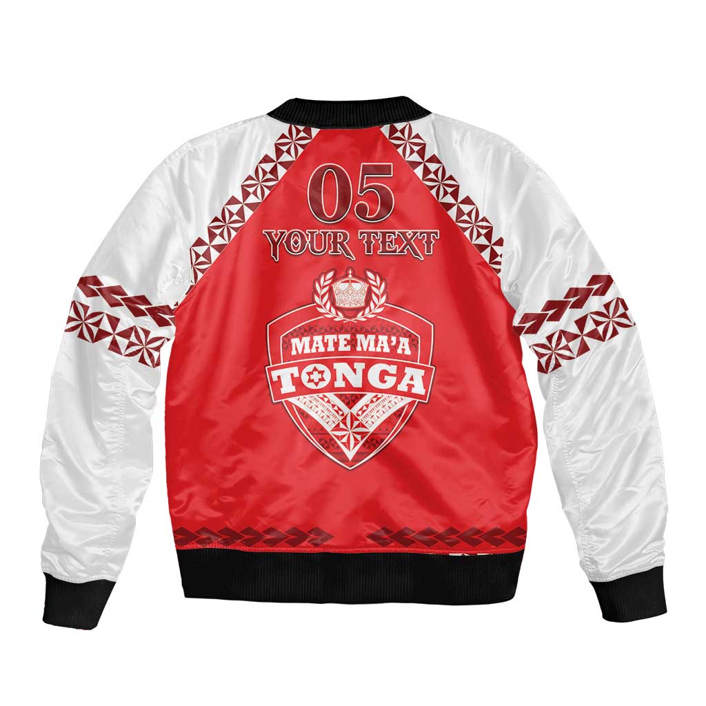 Custom Tonga Mate Maa Rugby Bomber Jacket Go Champions