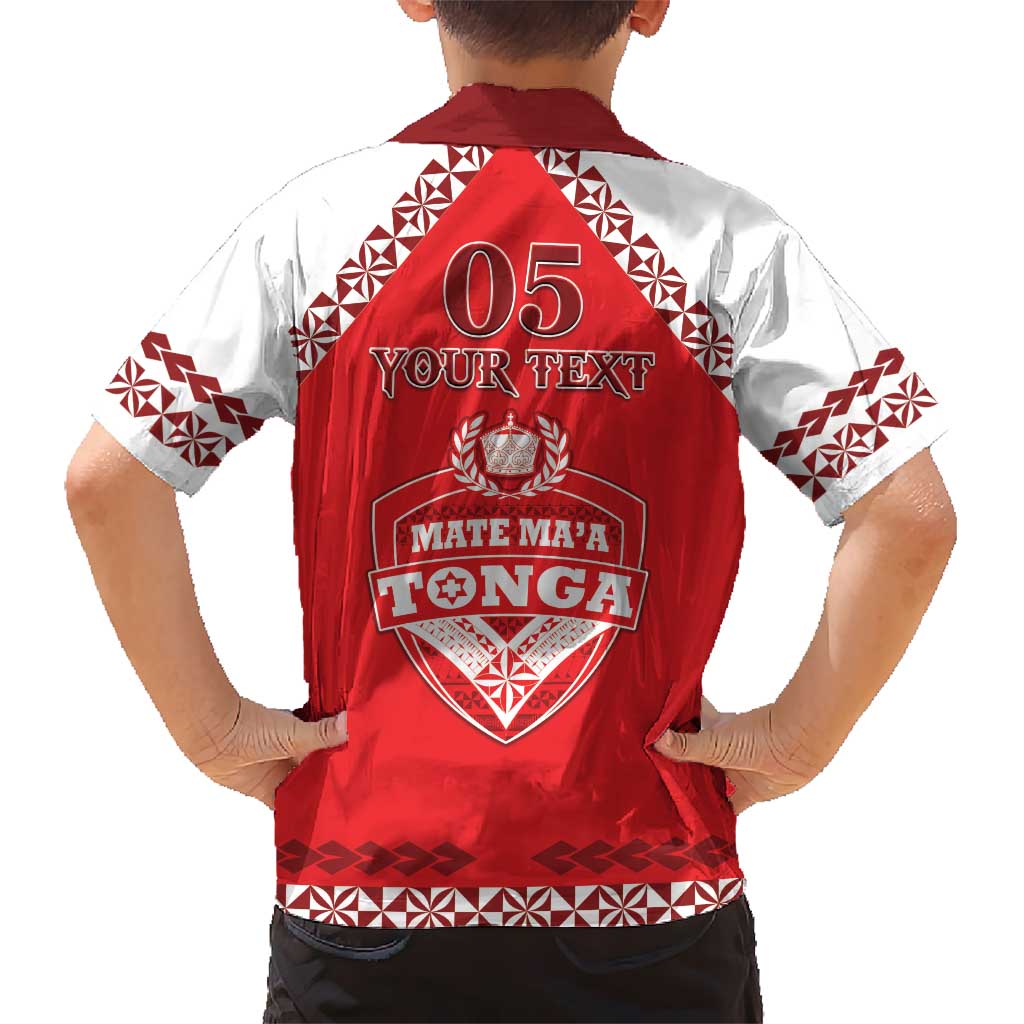 Custom Tonga Mate Maa Rugby Kid Hawaiian Shirt Go Champions LT05 - Polynesian Pride