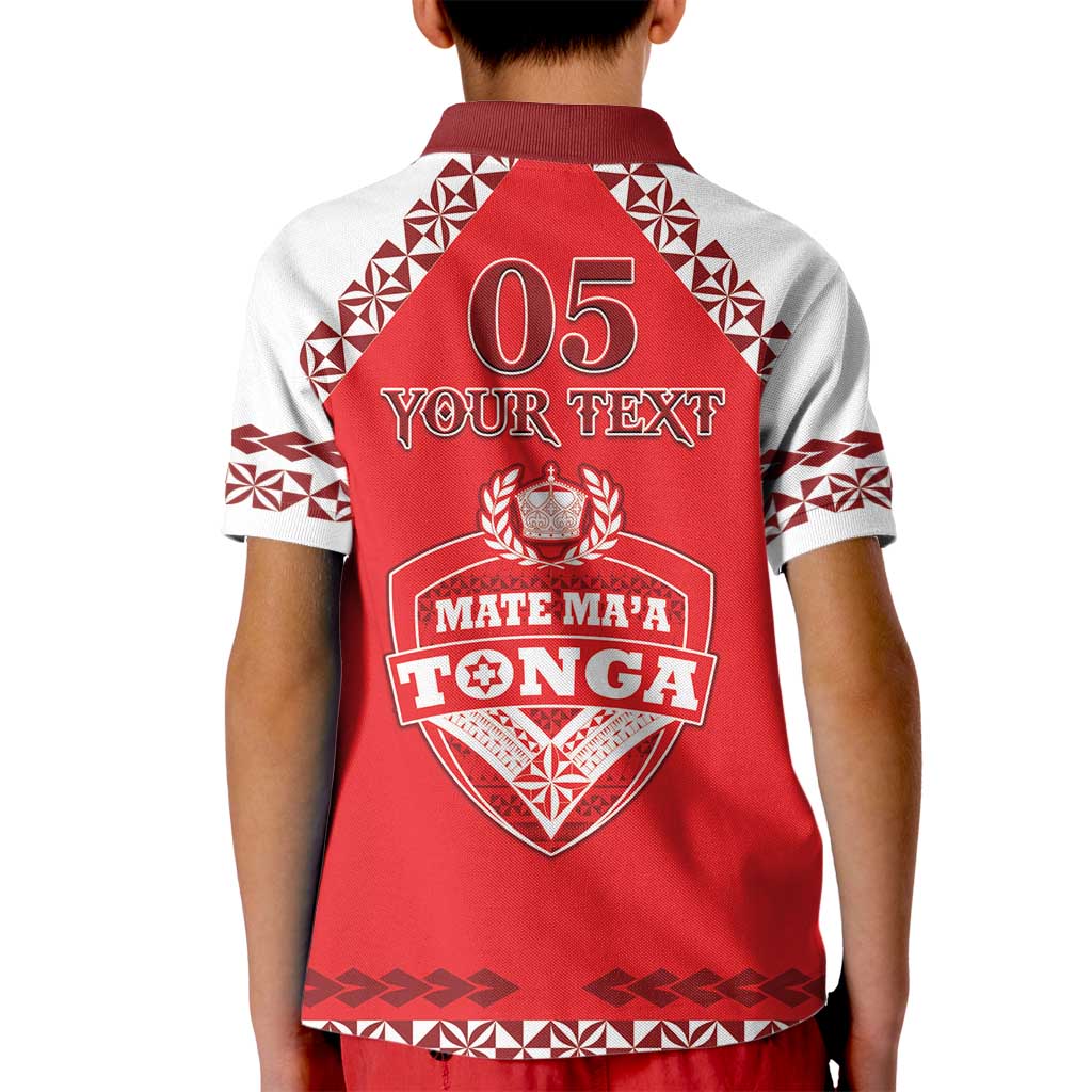 Custom Tonga Mate Maa Rugby Kid Polo Shirt Go Champions LT05 - Polynesian Pride
