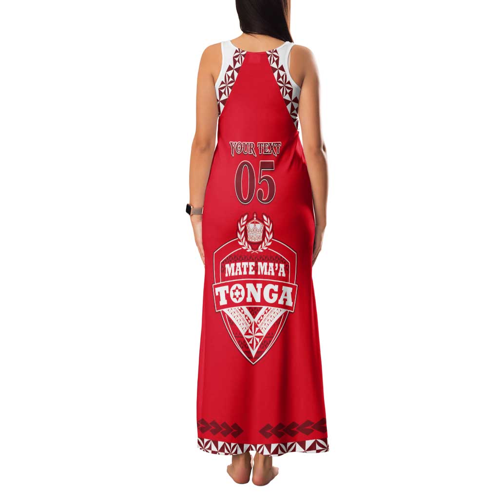 Custom Tonga Mate Maa Rugby Tank Maxi Dress Go Champions