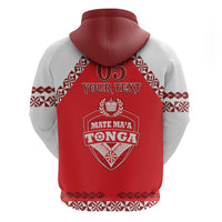 Custom Tonga Mate Maa Rugby Zip Hoodie Go Champions