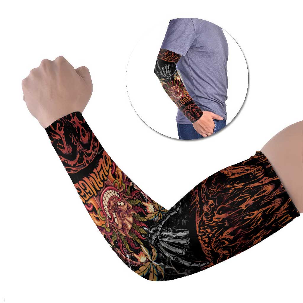 Aloha Halloween Arm Sleeves Horror Tiki Heavy Metal Style - Polynesian Pride