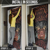 Aloha Halloween Door Cover Horror Tiki Heavy Metal Style - Polynesian Pride