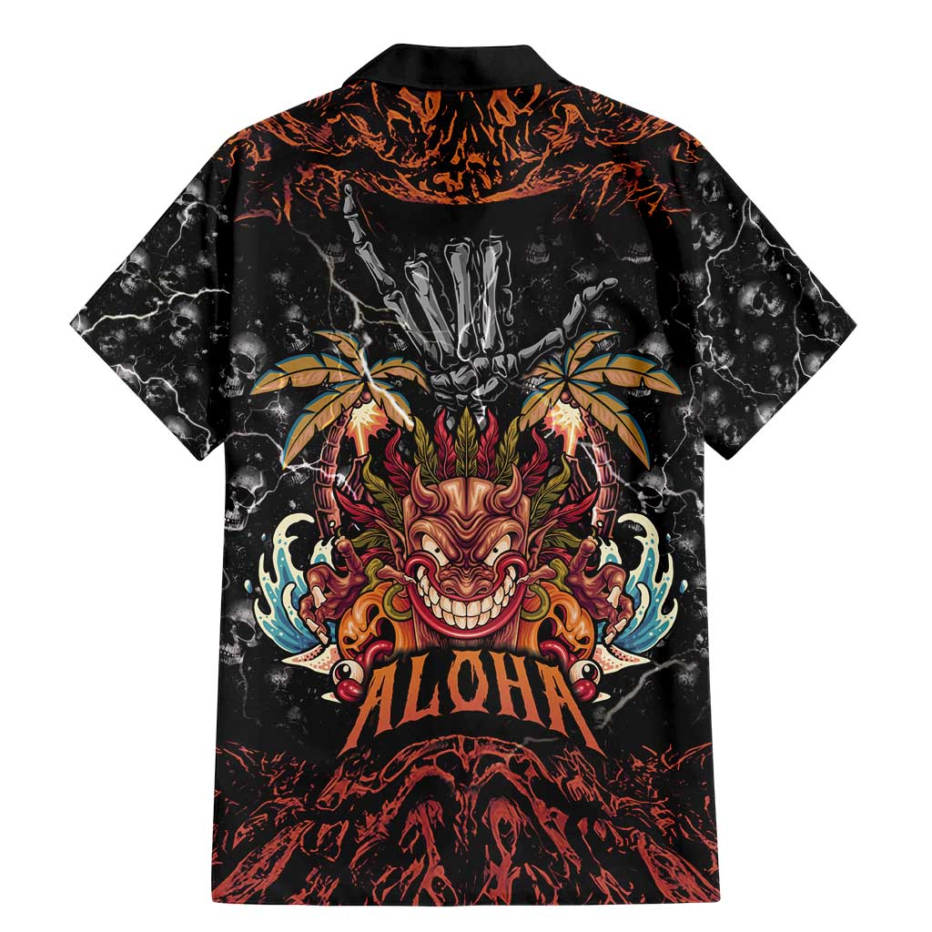 Aloha Halloween Family Matching Mermaid Dress and Hawaiian Shirt Horror Tiki Heavy Metal Style - Polynesian Pride