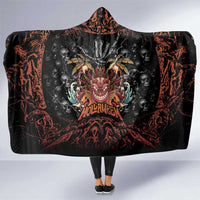 Aloha Halloween Hooded Blanket Horror Tiki Heavy Metal Style - Polynesian Pride