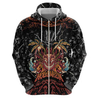 Aloha Halloween Hoodie Horror Tiki Heavy Metal Style - Polynesian Pride