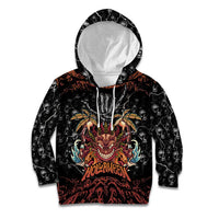 Aloha Halloween Kid Hoodie Horror Tiki Heavy Metal Style LT05 Hoodie Black - Polynesian Pride
