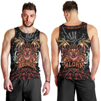Aloha Halloween Men Tank Top Horror Tiki Heavy Metal Style - Polynesian Pride